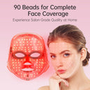 Red Light Mask for Face, 7 Color Red Light Facial Masks, At-Home Facial Care Device, Portable, Cordless, and Rechargeable