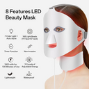 Red Light Therapy for Face and Neck - 7 Colors Red Light Mask, Facial Skin Care Device, Portable, Rechargeable and Ergonomic Design for Home