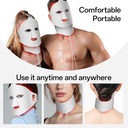 Red Light Therapy for Face and Neck - 7 Colors Red Light Mask, Facial Skin Care Device, Portable, Rechargeable and Ergonomic Design for Home