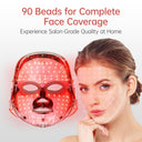 Red Light Mask for Face, 7 Color Red Light Facial Masks, At-Home Facial Care Device, Portable, Cordless, and Rechargeable