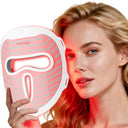 Cordless Red Light Mask for Face, 7+1 Colors Red Light Face Mask, Ergonomic Design red-light Facial Mask Rechargeable Skin Care Device for Home & Travel