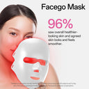 Red Light Mask - 7 Colors Red Light Mask for Face, Facial Skin Care Device, Rechargeable and Ergonomic Design for Home (P06)