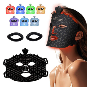 Red Light Mask for Face Women - 7 Colors Red Light Face Mask, Face Mask Skincare at Home, Cordless Device, Skin Treatment Mask Suitable for Women