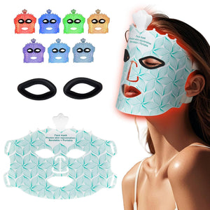 Red Light Mask for Face Women - 7 Colors Red Light Face Mask, Face Mask Skincare at Home, Cordless Device, Skin Treatment Mask Suitable for Women