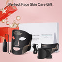Red Light Therapy Mask for Face and Neck - Facial Skin Care Device, Portable, Lightweight, Rechargeable and Ergonomic Design for Home (Black)